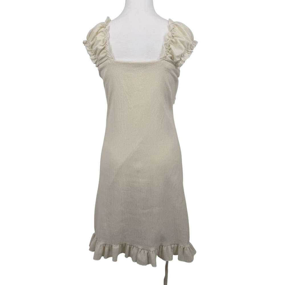 Fashion‎ Star Quality Cream Milkmaid Fairy Cottagecore Ruffle Mini Dress Lace S - Picture 5 of 9